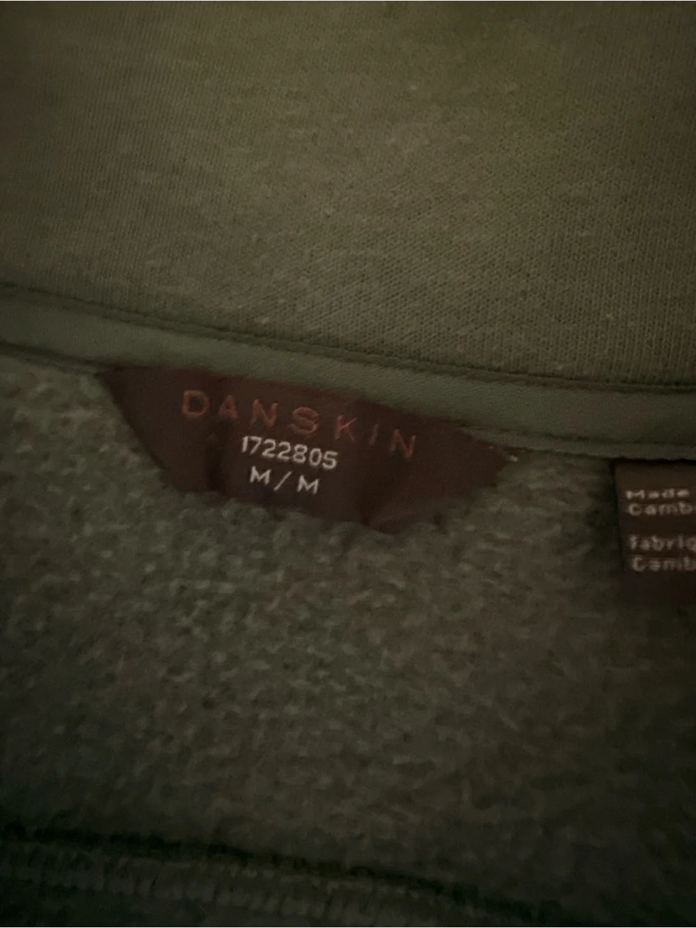 Danskin Sage Green Half-Zip Pullover - Picture 3 of 4